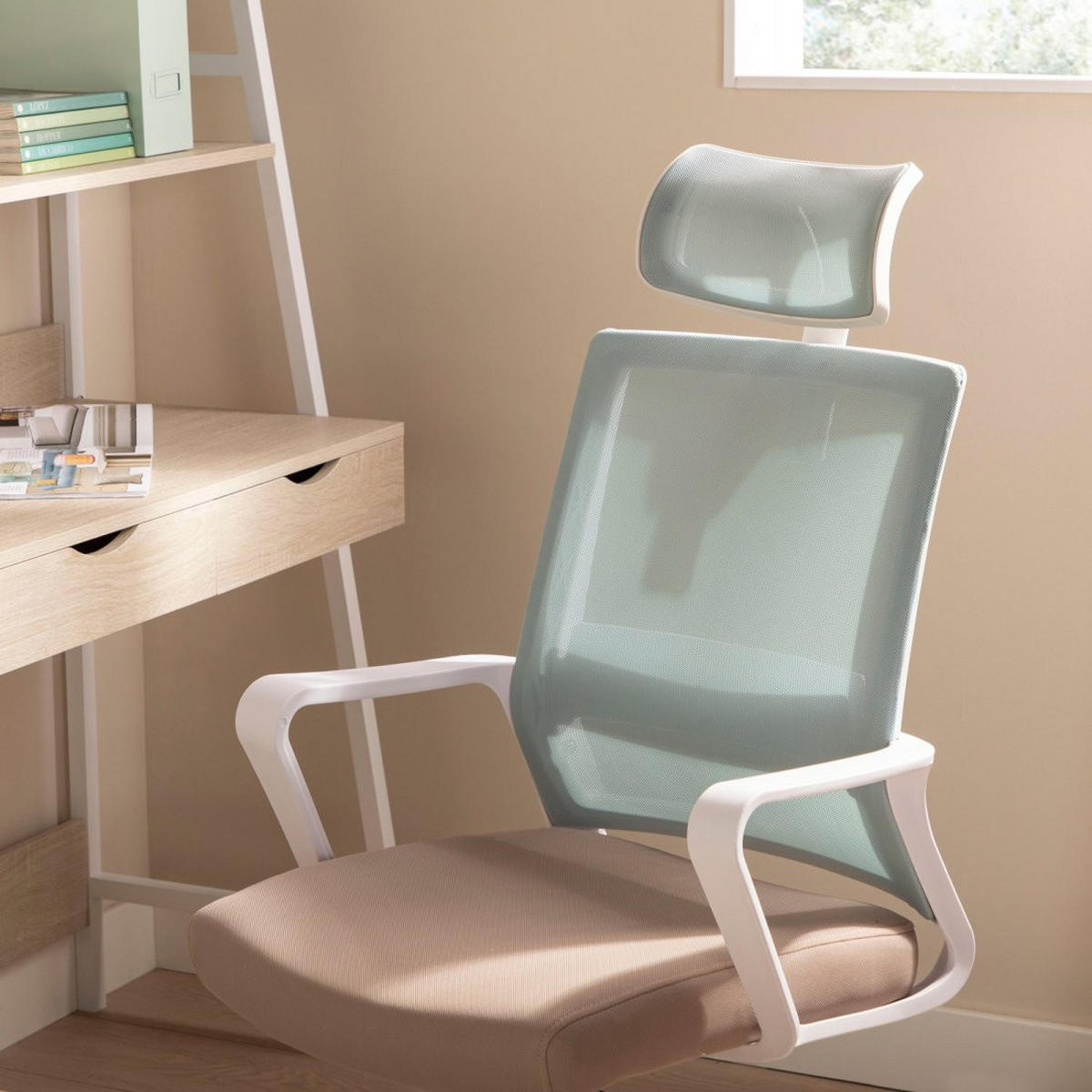 SCHREIBTISCHSTUHL Leima Zweifarbig 60 cm x 112-127 cm - Multicolor, Kunststoff (60/112/64cm)