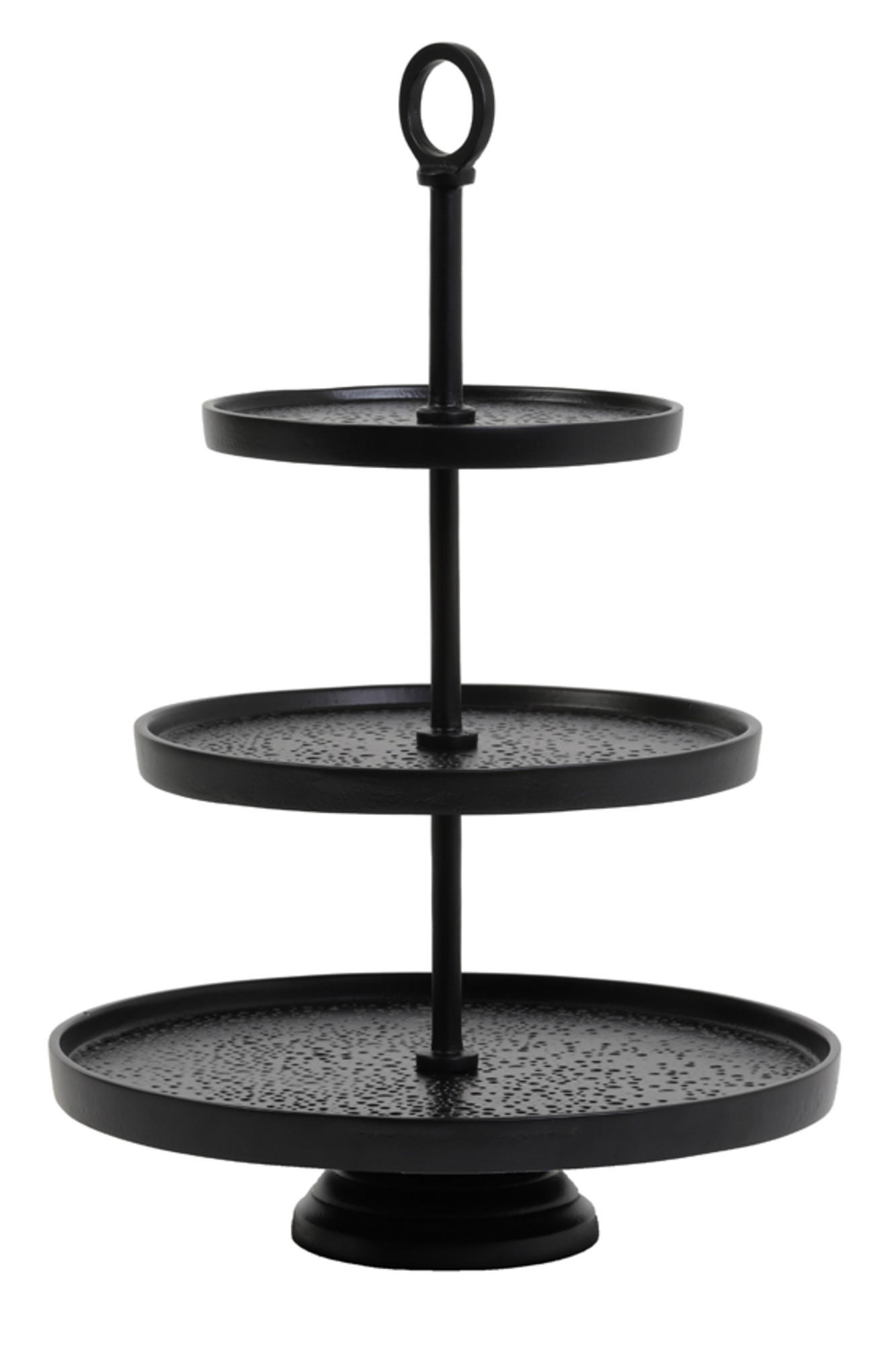 ETAGERE Lutek Schwarz Ø32/48 cm - Schwarz, Metall (32/48cm) - Light & Living