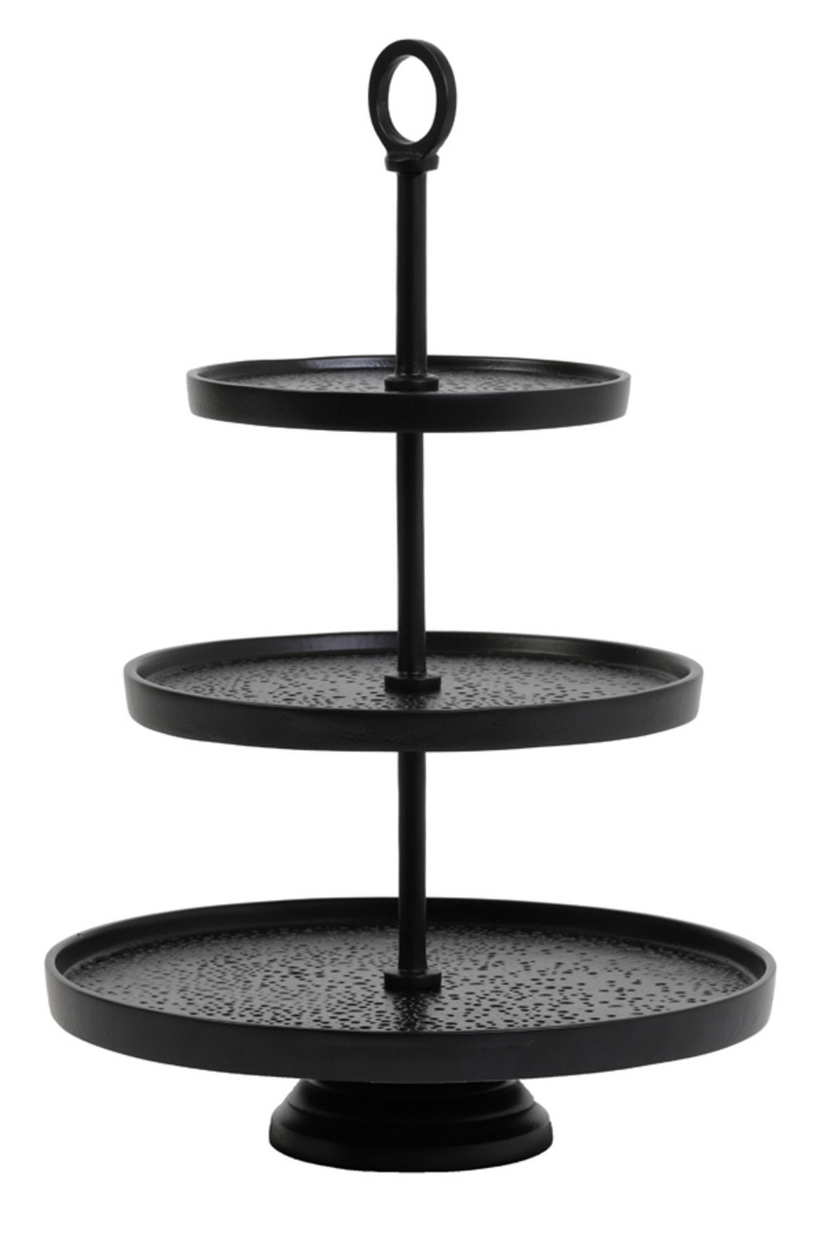 ETAGERE Lutek Schwarz Ø32/48 cm - Schwarz, Metall (32/48cm) - Light & Living