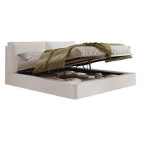 POLSTERBETT Beige Bouclé 180x200 Hydraulik Stauraum - Beige, Leder (180/200cm) - FLIEKS