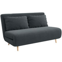 2-SITZER Schlafsofa Dunkelgrau 141.0/90.0/81.0 cm - Dunkelgrau, Textil (90/81/141cm)