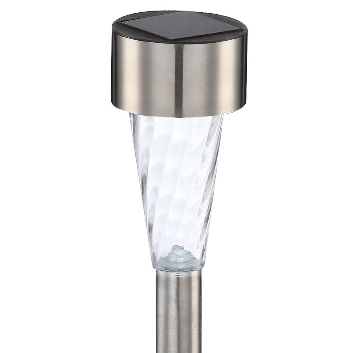 LED SOLAR AUSSENLEUCHTE Silber 6er Set - Silberfarben, Metall (4.7/4.7/35cm) - Globo Lighting