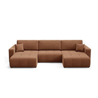 WOHNLANDSCHAFT Augusto - Kupferfarben, Holzwerkstoff/Textil (344/82/149cm) - Fun Möbel