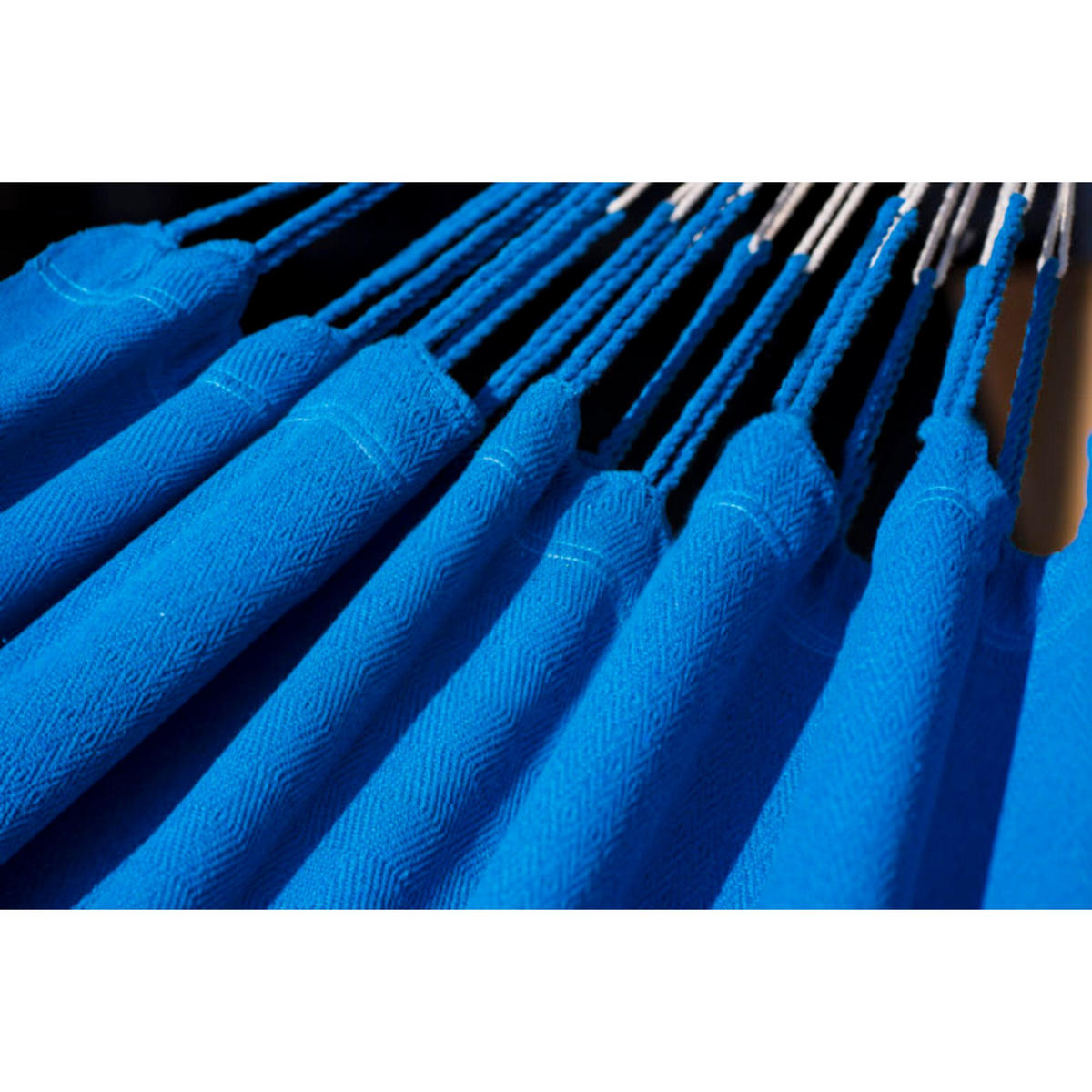 HÄNGEMATTE mit Gestell, 2 Personen, XL, 140 kg, Metall, Medelin Blau, einfache Montage - Blau, Metall (370/130/120cm) - Potenza
