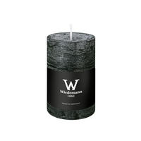 STUMPENKERZE Rustik Marble Style Grau 90 x Ø 58 mm, 1 Stück - Grau, Paraffin (9cm) - Wiedemann Kerzen