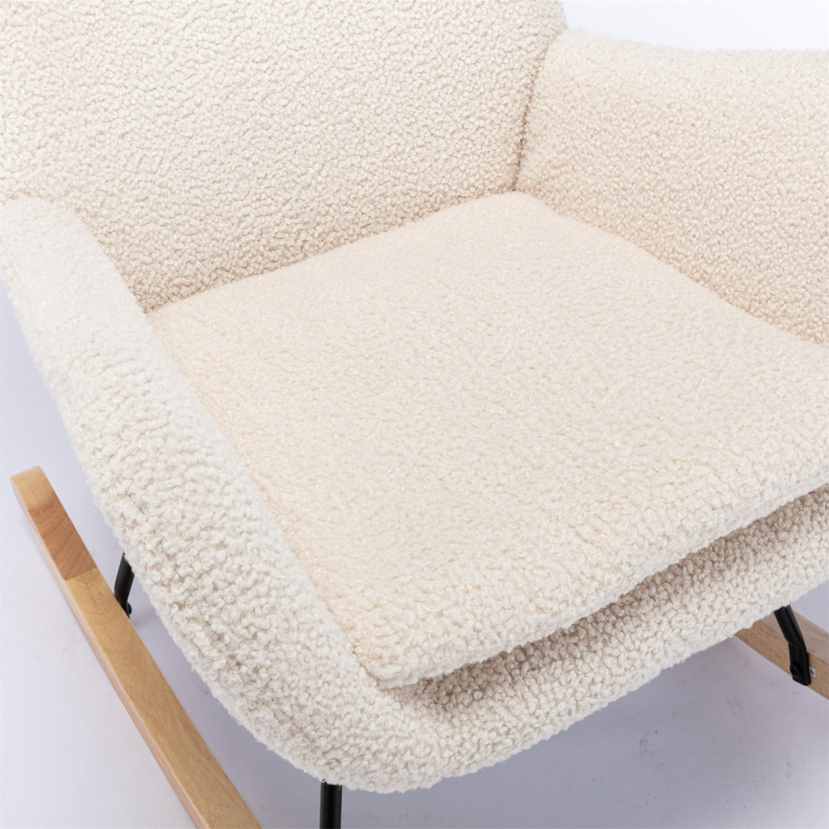 SCHAUKELSTUHL, Beige - Beige, Holz (81.79/92.96/66.8cm)
