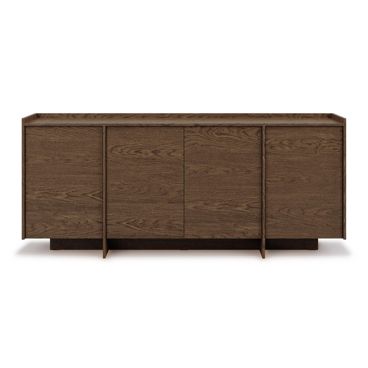 KOMMODE Juni mit 4 Türen, 200 cm, Baltic Storm Eiche - Dunkelbraun, Holzwerkstoff (200/90/38cm) - Beautysofa