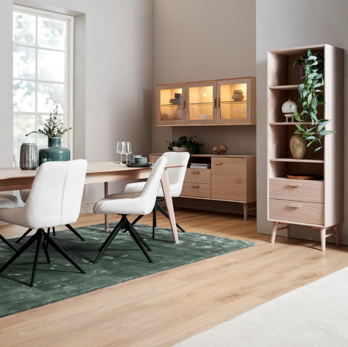 REGAL Eiche bianco - Eiche Bianco/Eichefarben, Holz/Holzwerkstoff (60/187/40cm) - Furnhouse
