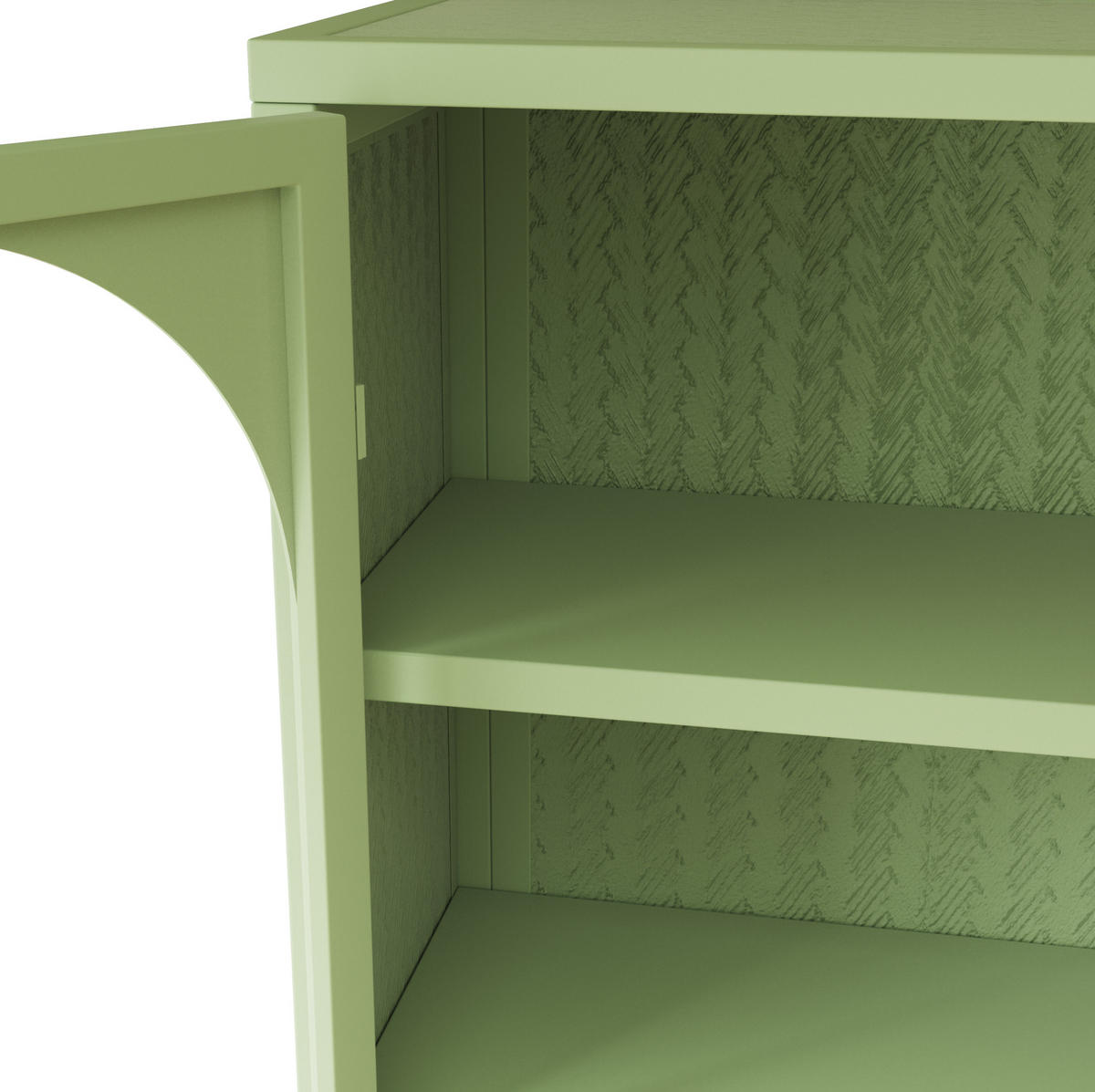 KÜCHENOBERSCHRANK 70 cm aus Metall und Glas mit Geflechtmuster Grün - Grün, Holzwerkstoff (70/60/23cm) - Modenvie