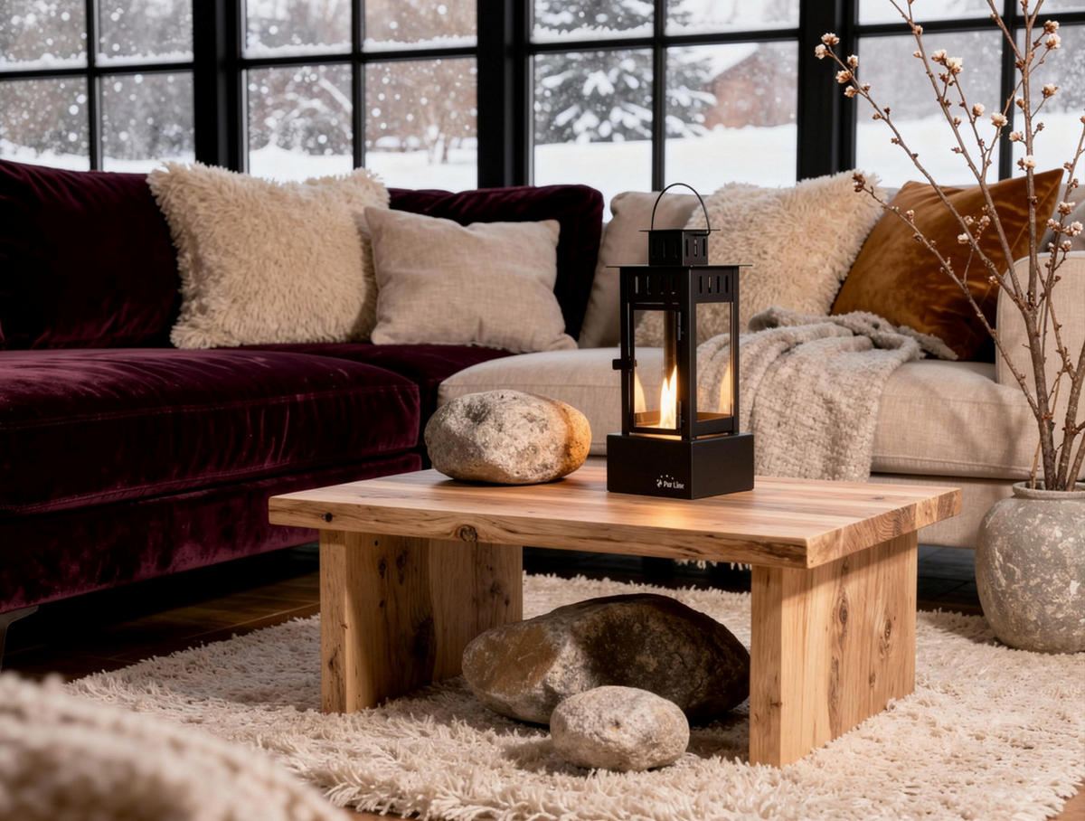 BIOETHANOL-KAMIN Schwarz Tischmodell inklusive 0.5 L Brennblock - Schwarz, Glas (15/38/15cm) - Purline