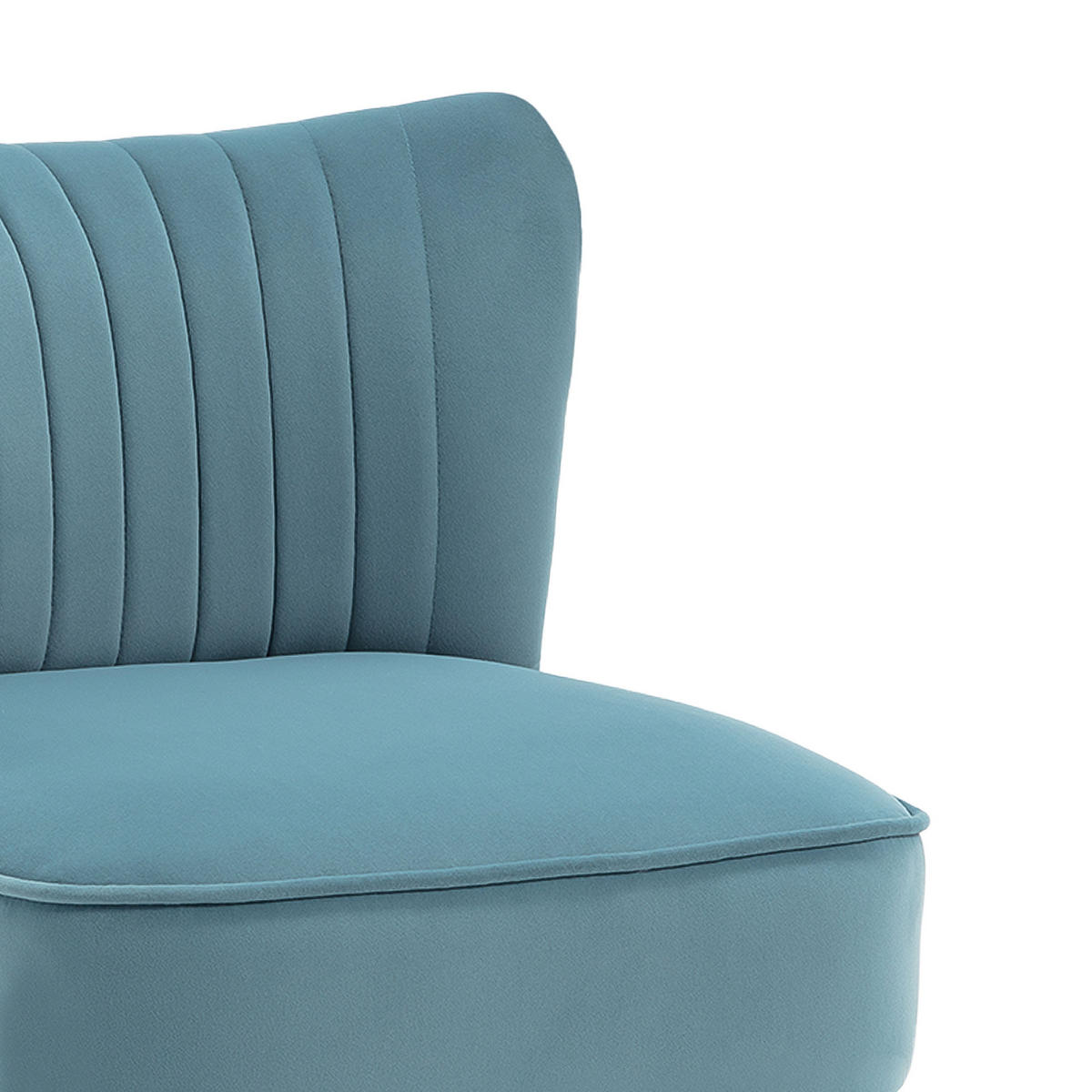 COCKTAILSESSEL 2er-Set Judith aus blaugrauem Samt - Goldfarben/Blaugrau, Holz/Textil (53.5/72/67.5cm) - Sicaan