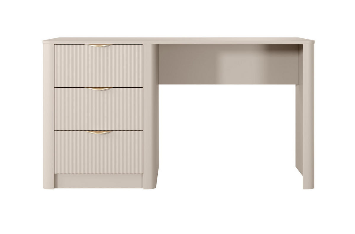 SCHREIBTISCH 140 cm Brando mit 3 Schubladen, Beige - Beige, Holz (55/140/76cm) - Emporius
