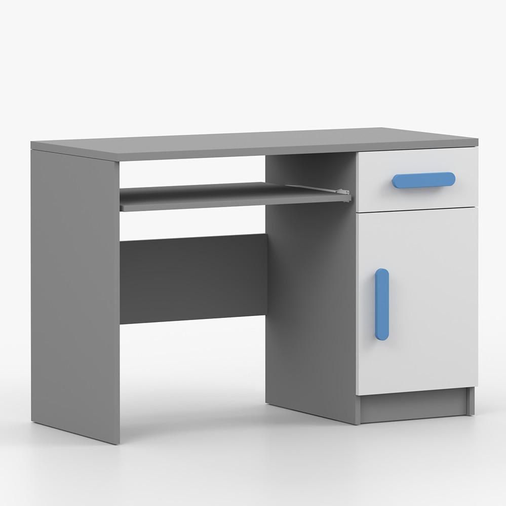 KINDERSCHREIBTISCH Jonas II 08 110 cm, 110/75/50, grau - Grau, Holzwerkstoff (110/75/50cm) - imoebel24