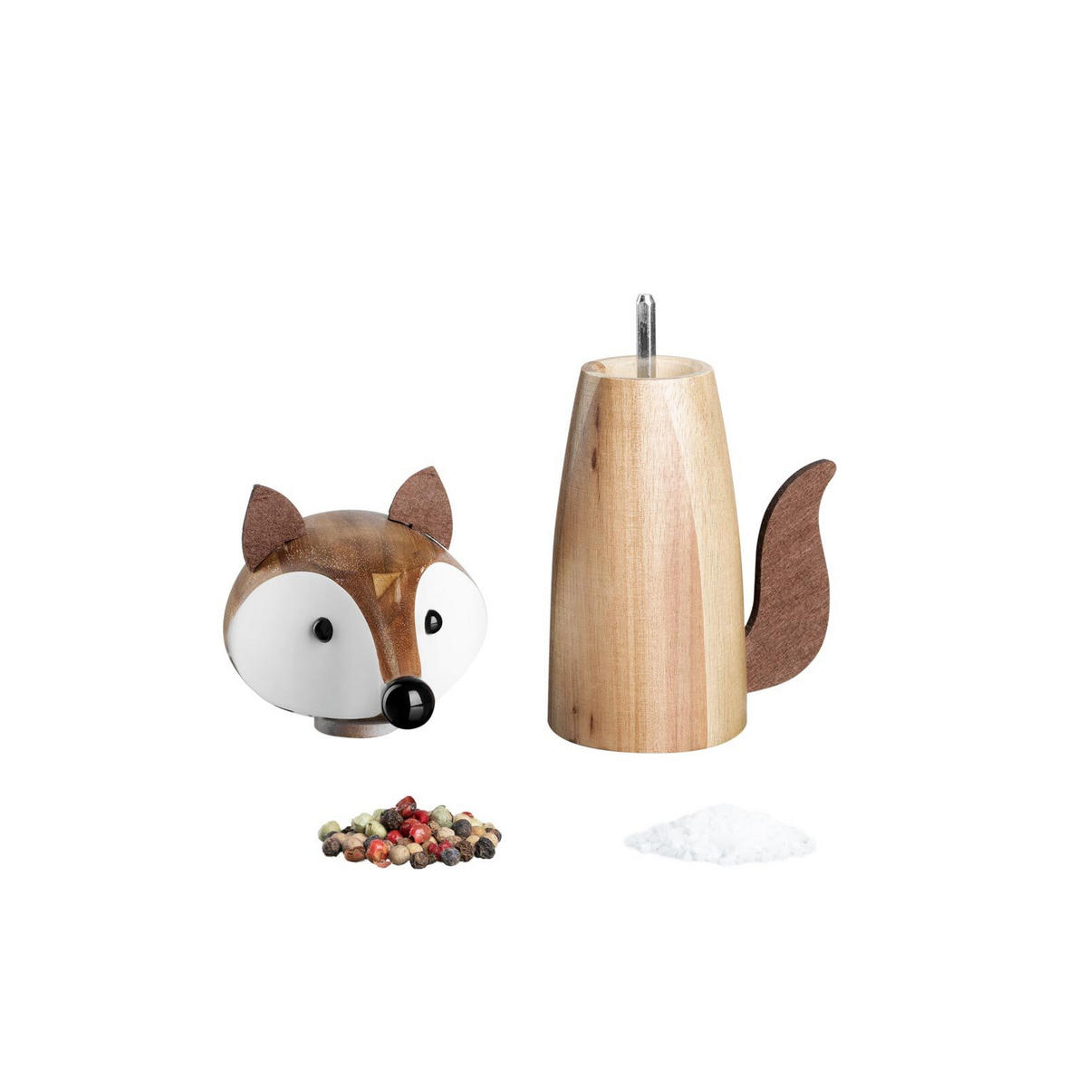 GEWÜRZMÜHLEN Cucina braun 2er Set - Braun, Holz (10/18/11cm) - Leonardo Living