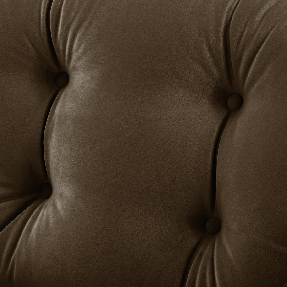 POLSTERGARNITUR (3-2-1) - Samt - Braun, Textil (1/1/1cm) - home24