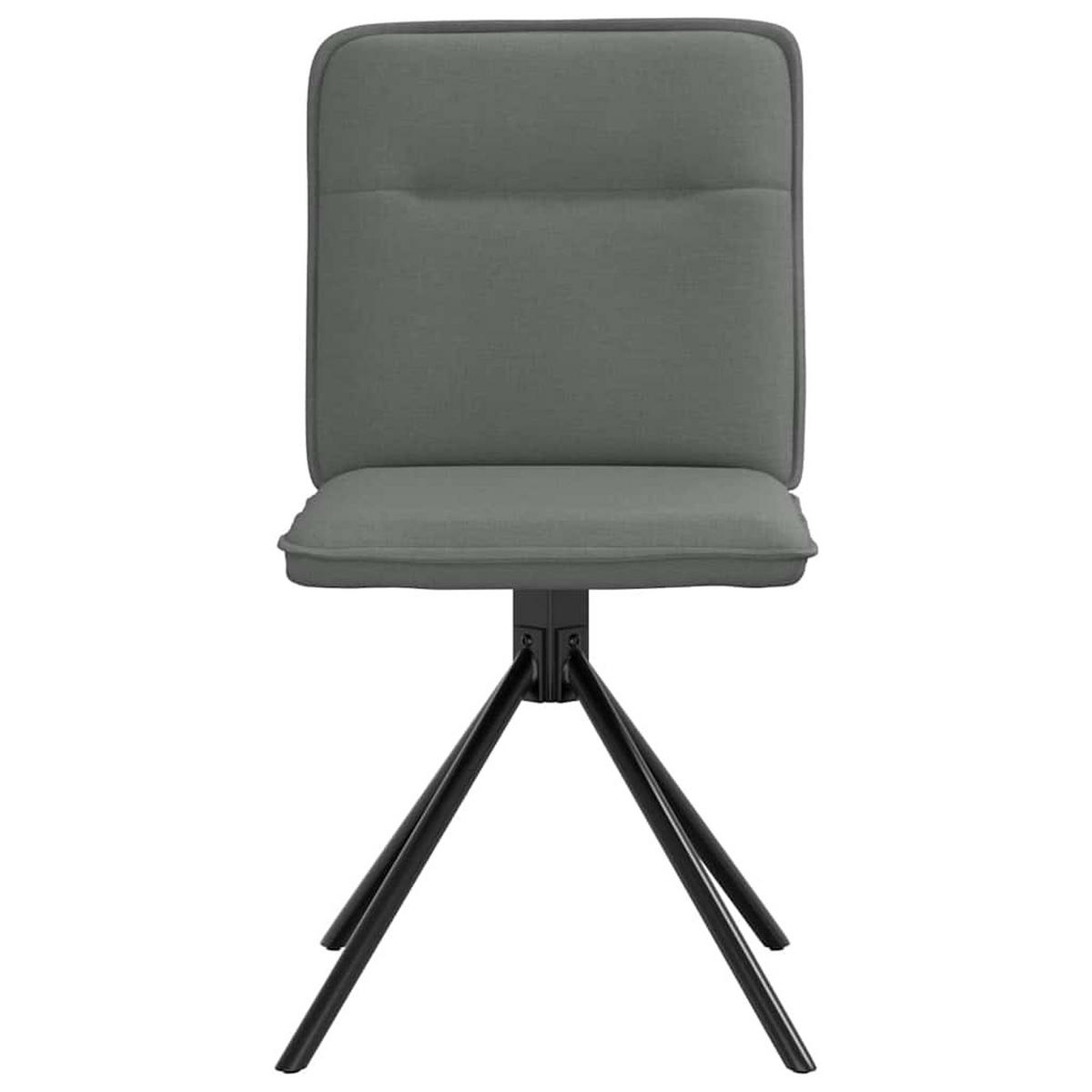 ESSZIMMERSTÜHLE 2 Stk. Dunkelgrau Stoff 46.5*53*84cm - Dunkelgrau, Metall (46.5/84/53cm) - ZMH