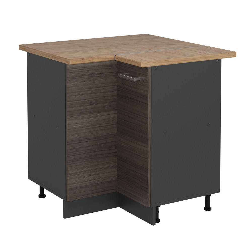 Anthrazit/Grau, Holzwerkstoff (75.6/81.6/60cm) - Vicco