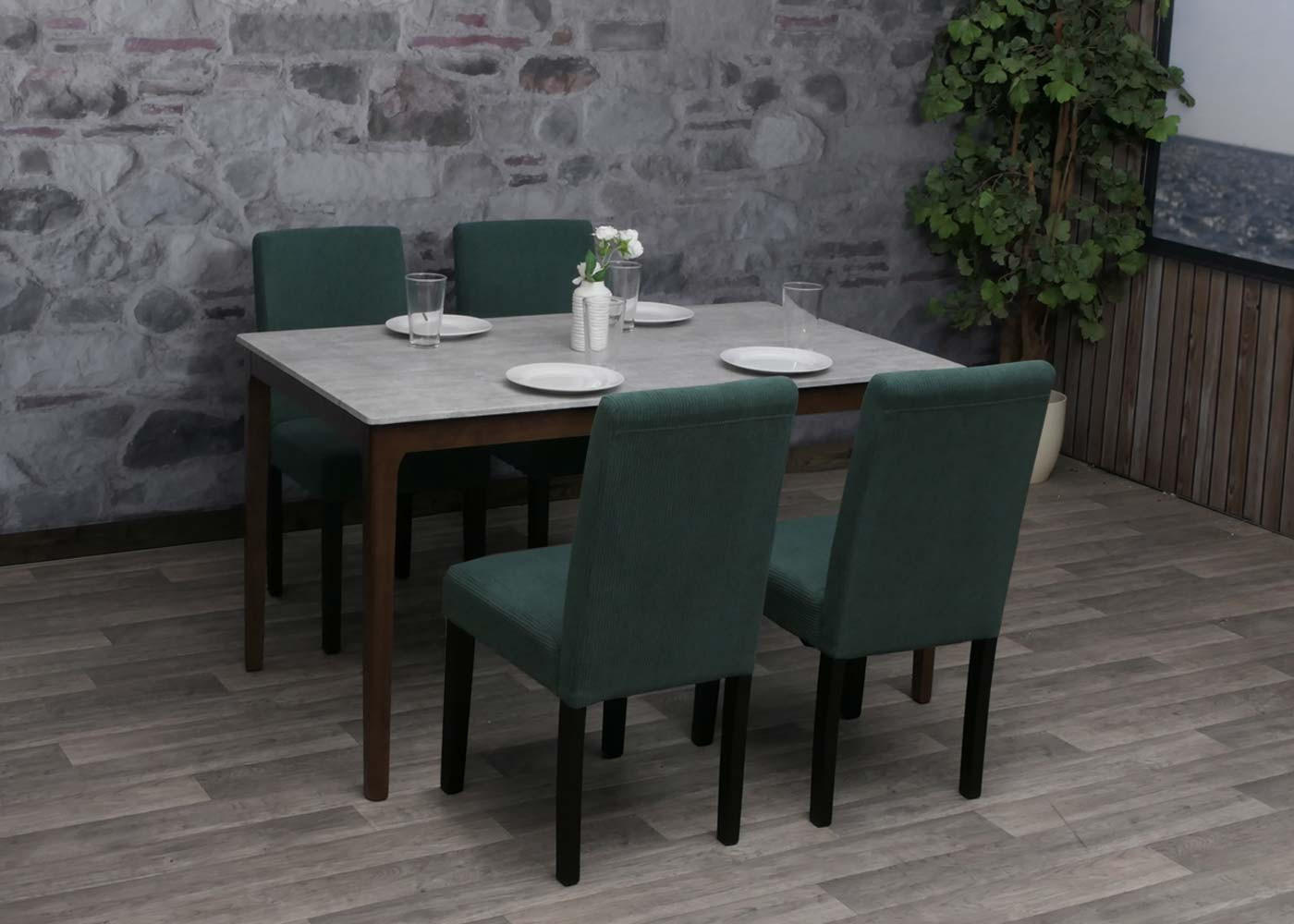 ESSZIMMERSTUHL Grün 4er-Set - Grün, Textil (42/90/50cm) - MCW