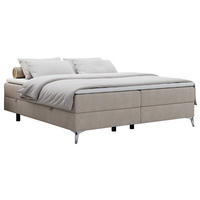 BOXBETT LESS 200/200 Beige Struktur - H3 - Beige, Holz/Textil (200/200cm) - MKS