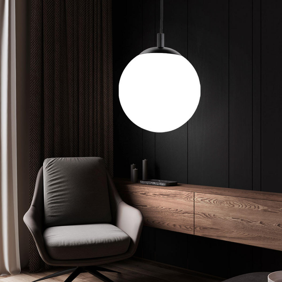 LED HÄNGELEUCHTE POINT Metall Weiß - Weiß, Glas (30/30/160cm)