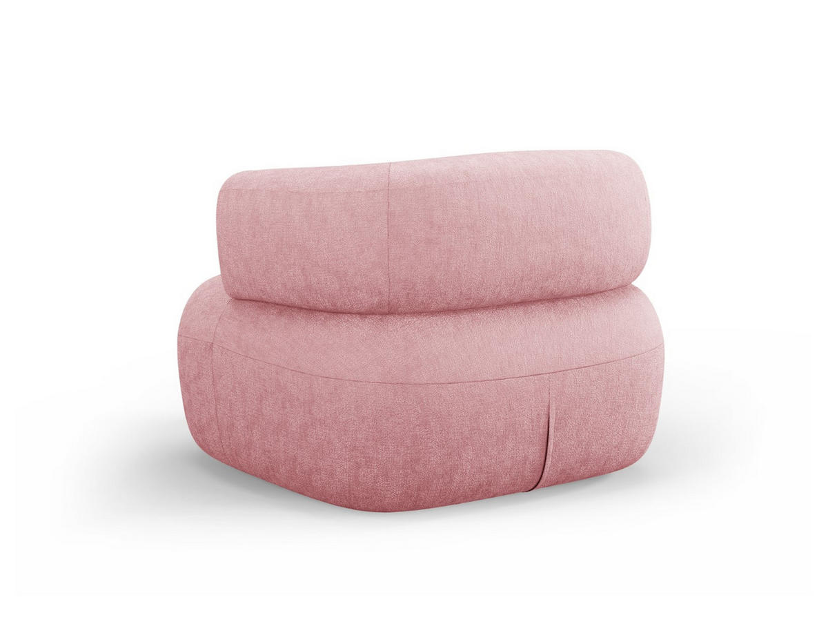 SESSEL Jenny aus Chenille-Stoff rosa - Pink, Textil (88/73/90cm) - Micadoni