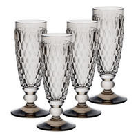 SEKTGLÄSER Boston Coloured Smoke 145 ml 4er Set - Grau, Glas (0.145L) - Villeroy & Boch
