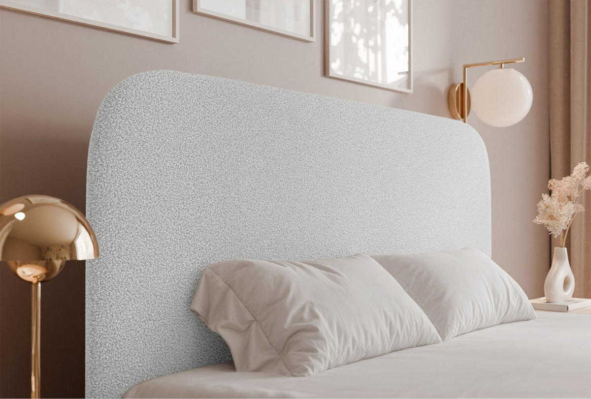 POLSTERBETT Sonvivo Weiß Bouclé 140x200 cm - Weiß, Kunststoff/Textil (140/200cm) - Selsey