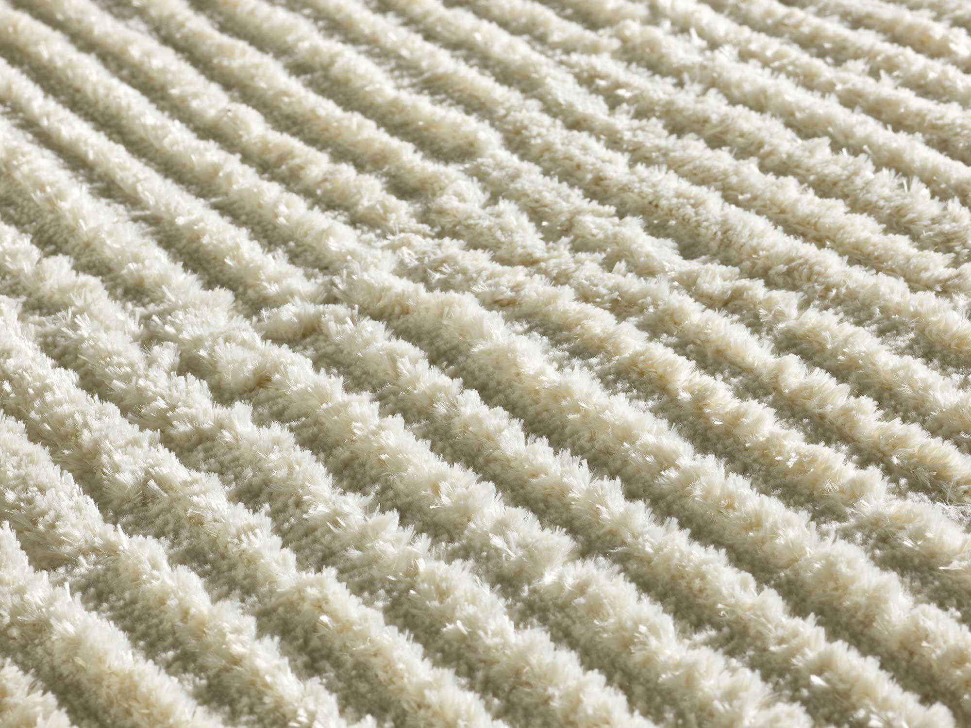 HOCHFLORTEPPICH im skandinavischen Stil Creme Lima 140/200 cm - Creme, Naturmaterialien/Textil (140/200cm) - Atticgo