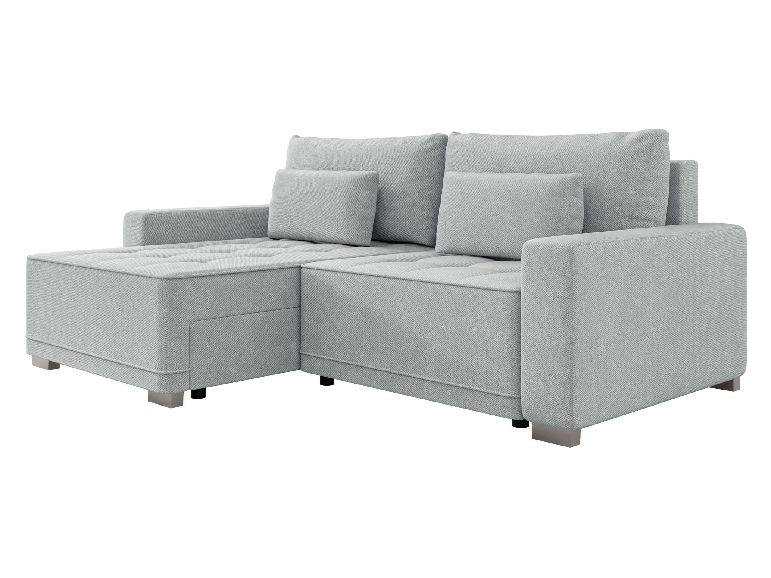 ECKSOFA Zeus - Grau, Holz/Kunststoff (238/160cm) - MIRJAN24