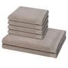 FROTTIERSET Premium 6-teilig - Taupe, Textil (50/100cm) - MÖVE
