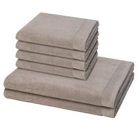 FROTTIERSET Premium 6-teilig - Taupe, Textil (50/100cm) - MÖVE