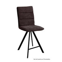 THEKENSTUHL drehbar (8er-Set) Devonne 47x109x60 Schwarz/Espresso - Dunkelbraun/Schwarz, Kunststoff (60/109/47cm) - 58aufmkessel