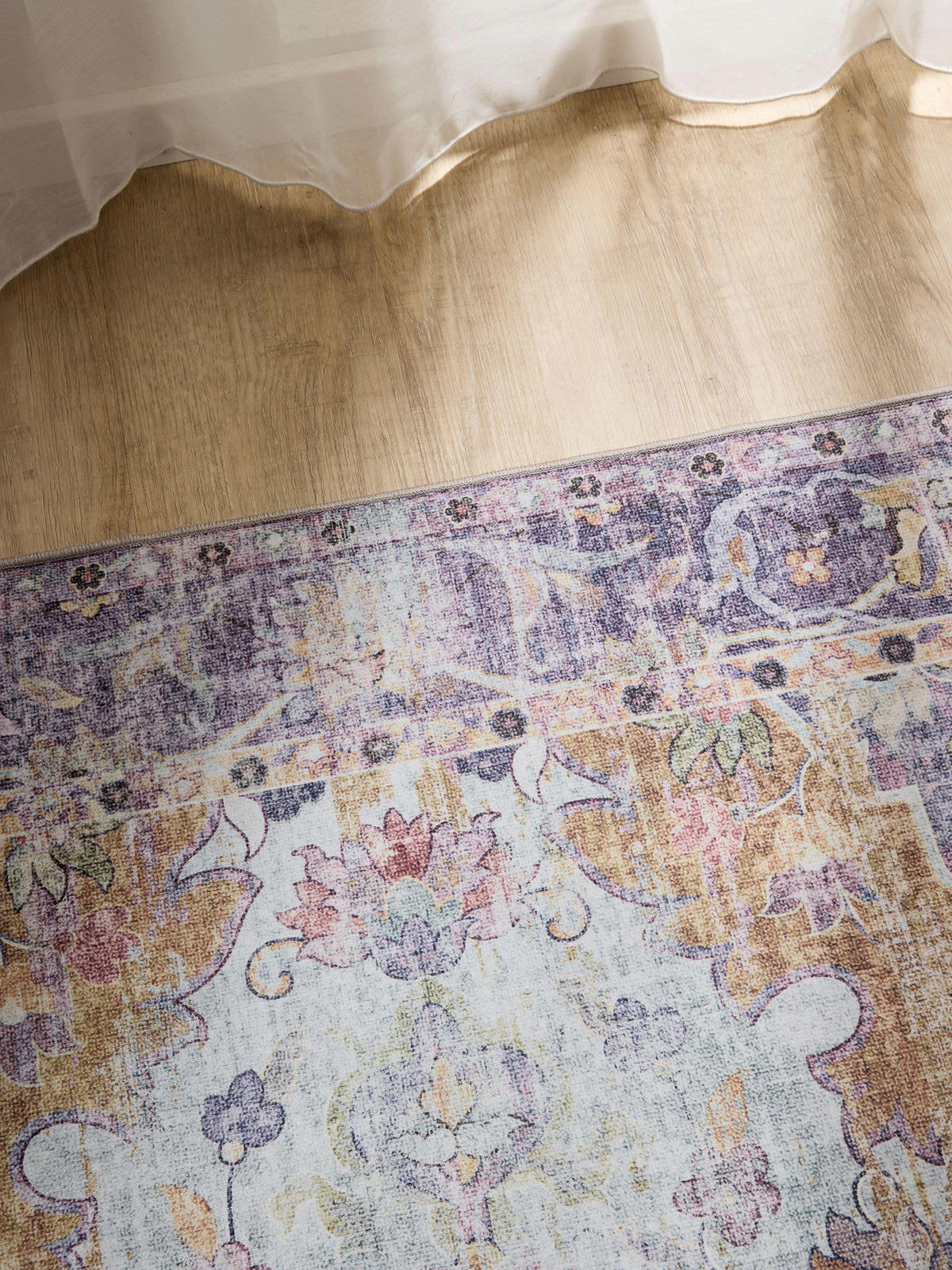 VINTAGE-TEPPICH George waschbar 80x150 cm - Lila/Multicolor, Kunststoff (80/150cm) - benuta