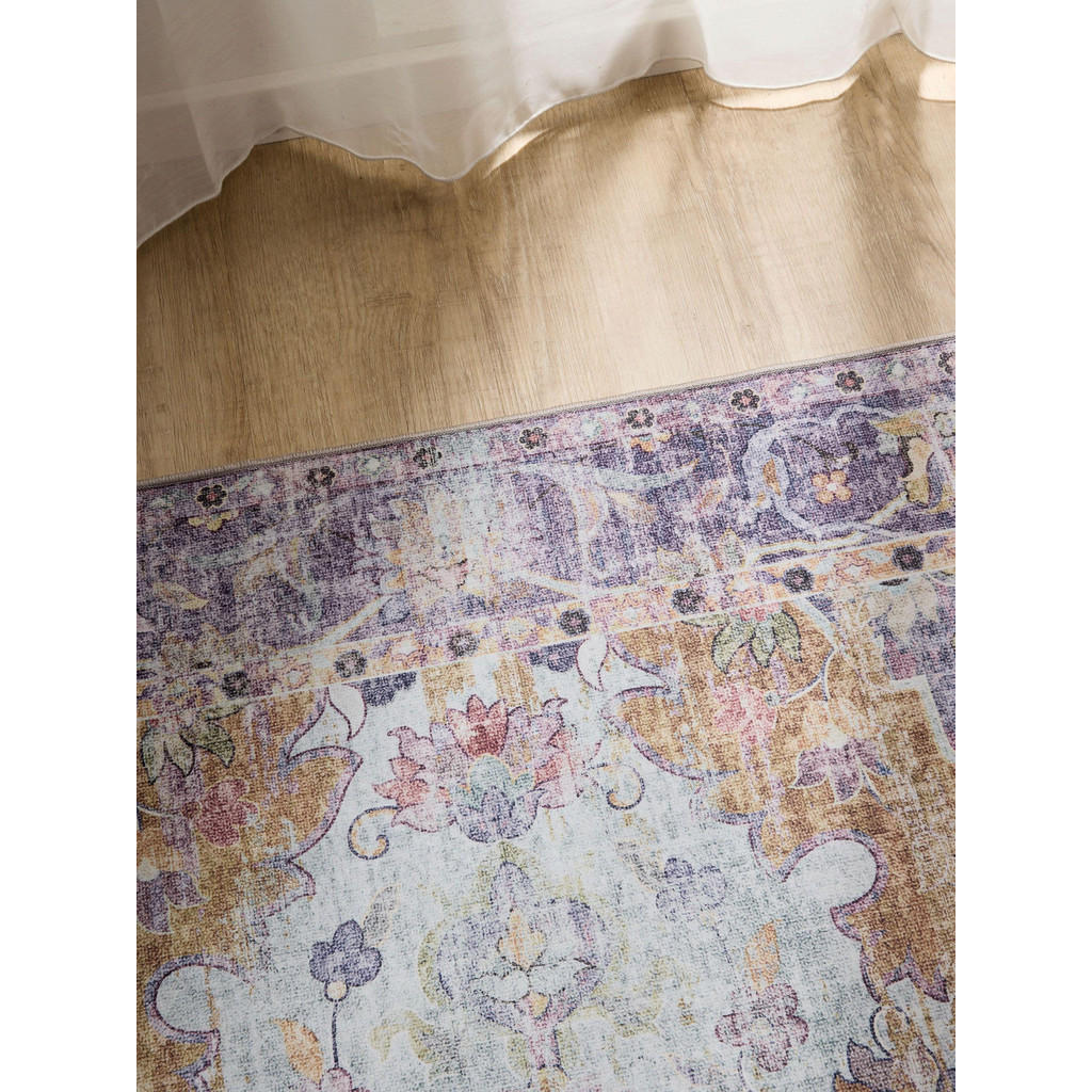 Thumbnail - benuta Vintage-Läufer, Mehrfarbig, Lila, Kunststoff, Vintage, Rechteckig, 80x250 cm, Oeko-Tex® Standard 100, in verschie...