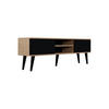 TV-MÖBEL Toronto Schwarz und Holz - Schwarz, Holzwerkstoff (55/35/160cm) - Petits-meubles