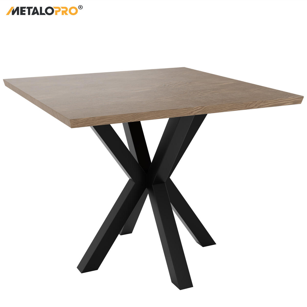 TISCHBEINE Acamar Metall Schwarz 70/70/72 cm - Schwarz, Metall (70/72/70cm) - Metalo Pro