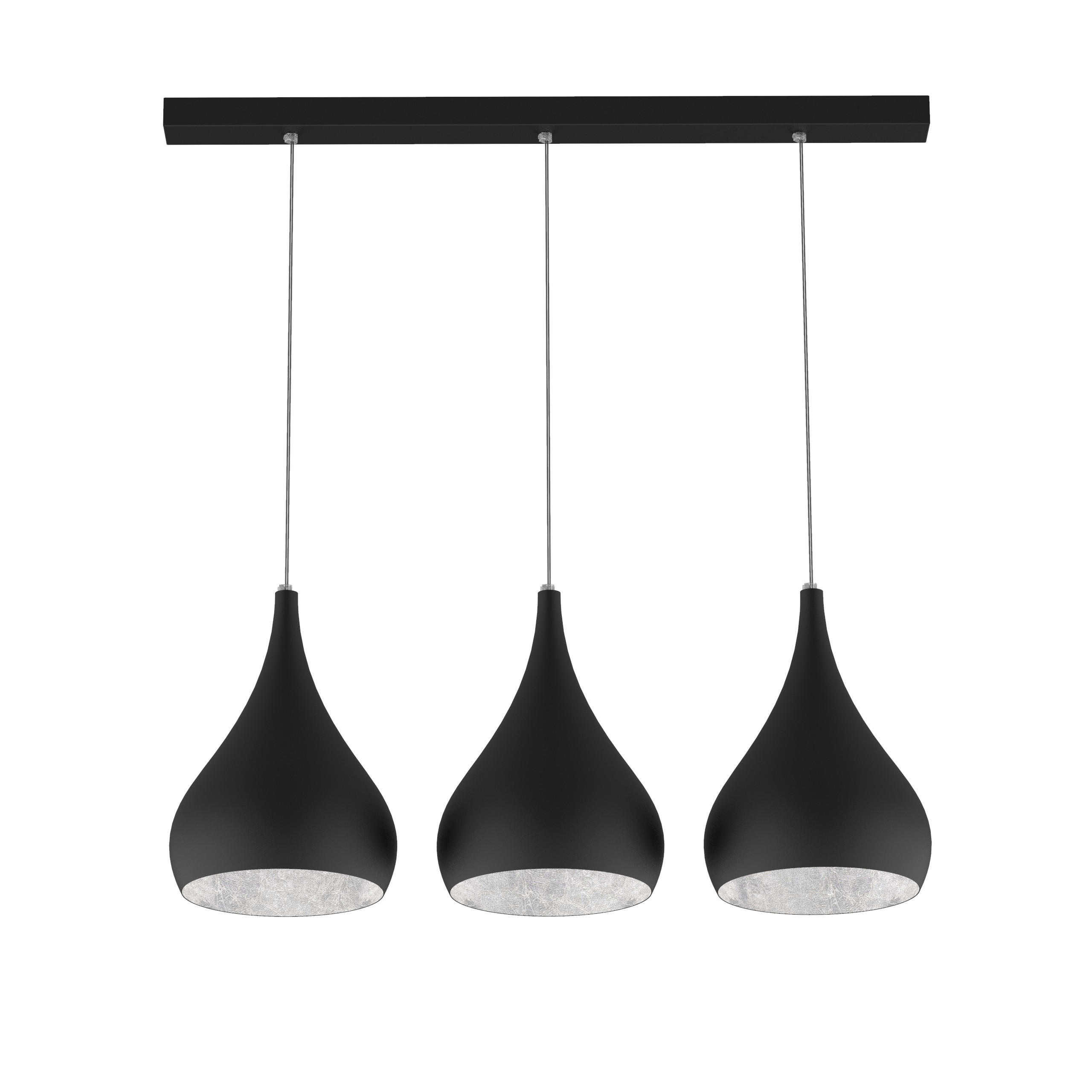 Lumicom Hängeleuchte Schwarz 25x55x55 cm