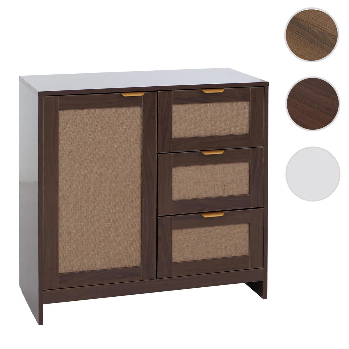 KOMMODE Walnuss Dekor - Walnussfarben, Holz (80/80/40cm) - MCW