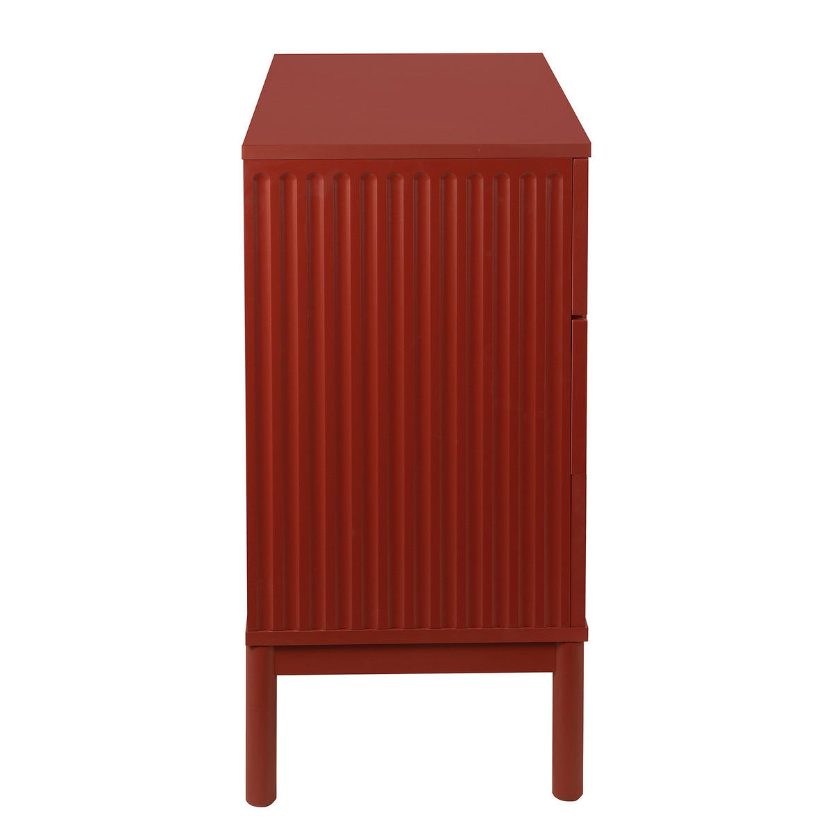 KOMMODE - Teilmassivholz - Rot, Holz/Holzwerkstoff (80/80/40cm) - home24