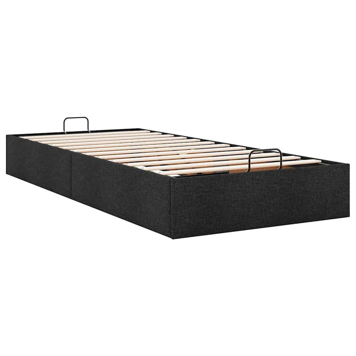 OTTOMAN-BETT Ohne Matratze Schwarz 100/200 Cm Stoff - Schwarz, Holzwerkstoff (100/200cm) - vidaXL