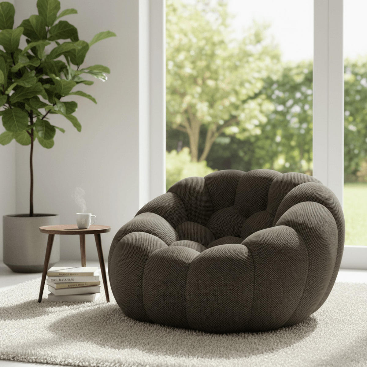 WOHNZIMMERSESSEL Cocoon 1-Sitzer - Schokolade - Dunkelbraun, Textil (120/75/113cm) - COCO Living