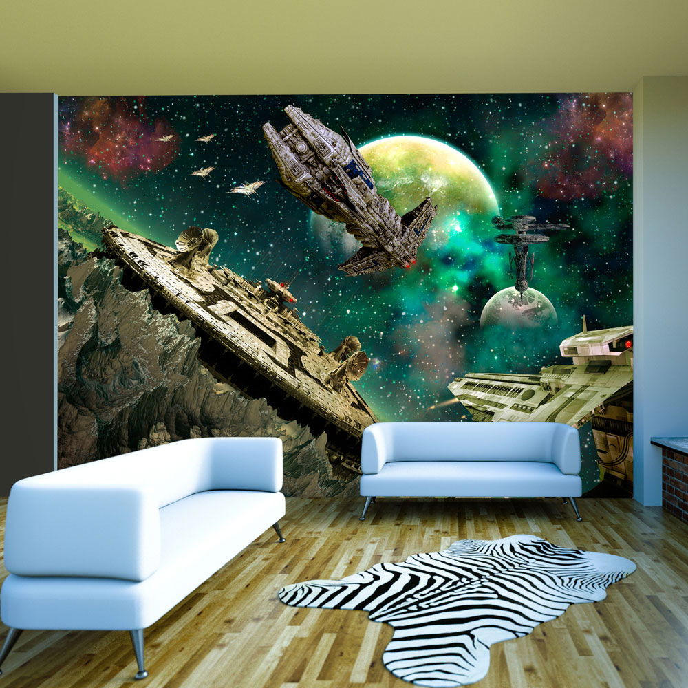 VLIESTAPETE Braun 400/280 cm - Braun/Grün, Textil (400/1cm) - KUNSTLOFT