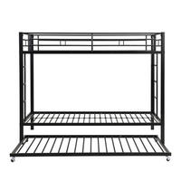 ETAGENBETT Eisen 90/200 cm Schwarz - Schwarz, Metall - Raumix