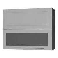 KÜCHENHÄNGESCHRANK Kvantum W8BS/90 Dust Grey Matt / Schwarz Matt 90 / 32,5 / 72cm - Schwarz/Grau, Holz/Holzwerkstoff (90/72/32.5cm) - Feldmann-Wohnen