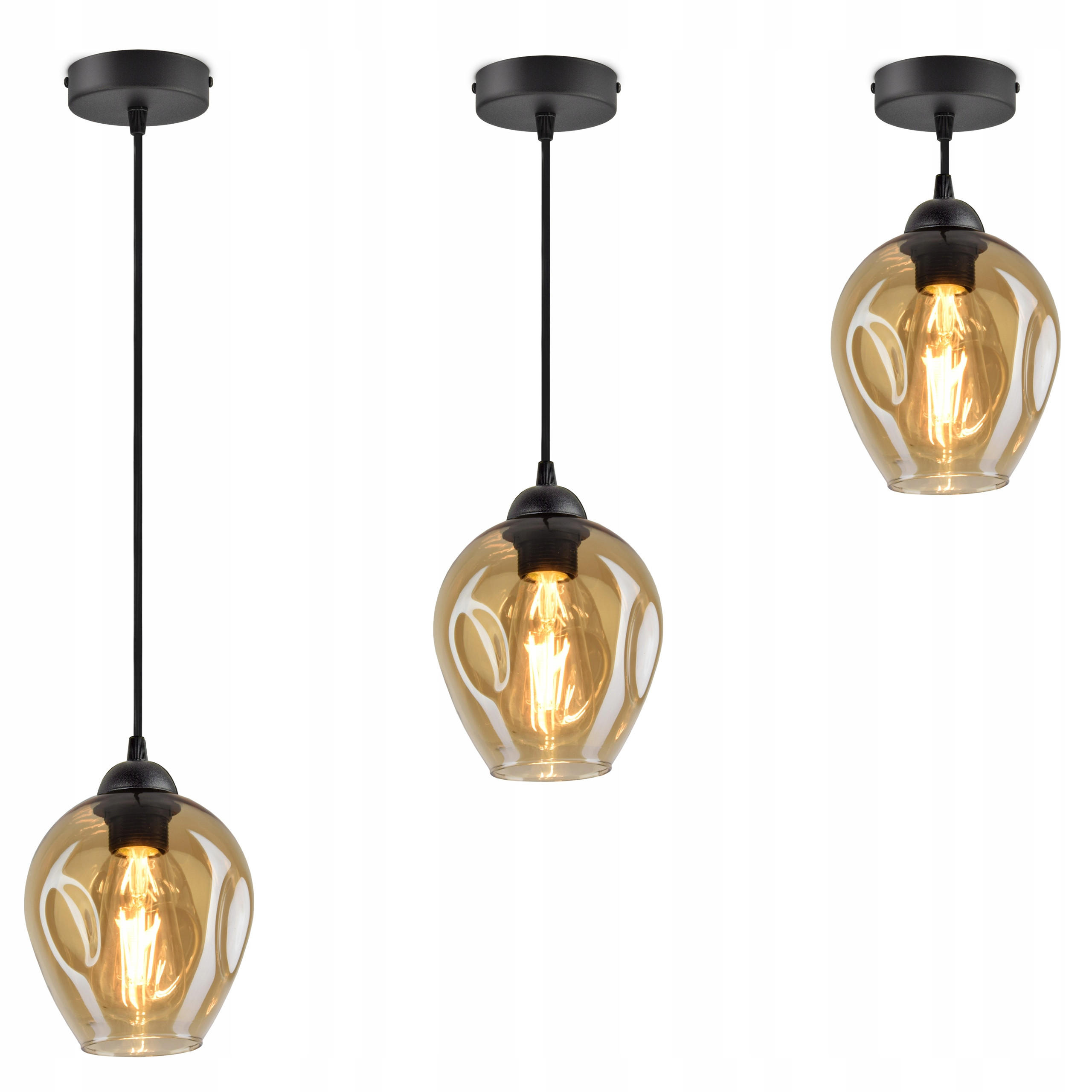 PENDELLEUCHTE Hegel - Transparent/Schwarz, Glas/Metall (15/15/80cm) - kiki design