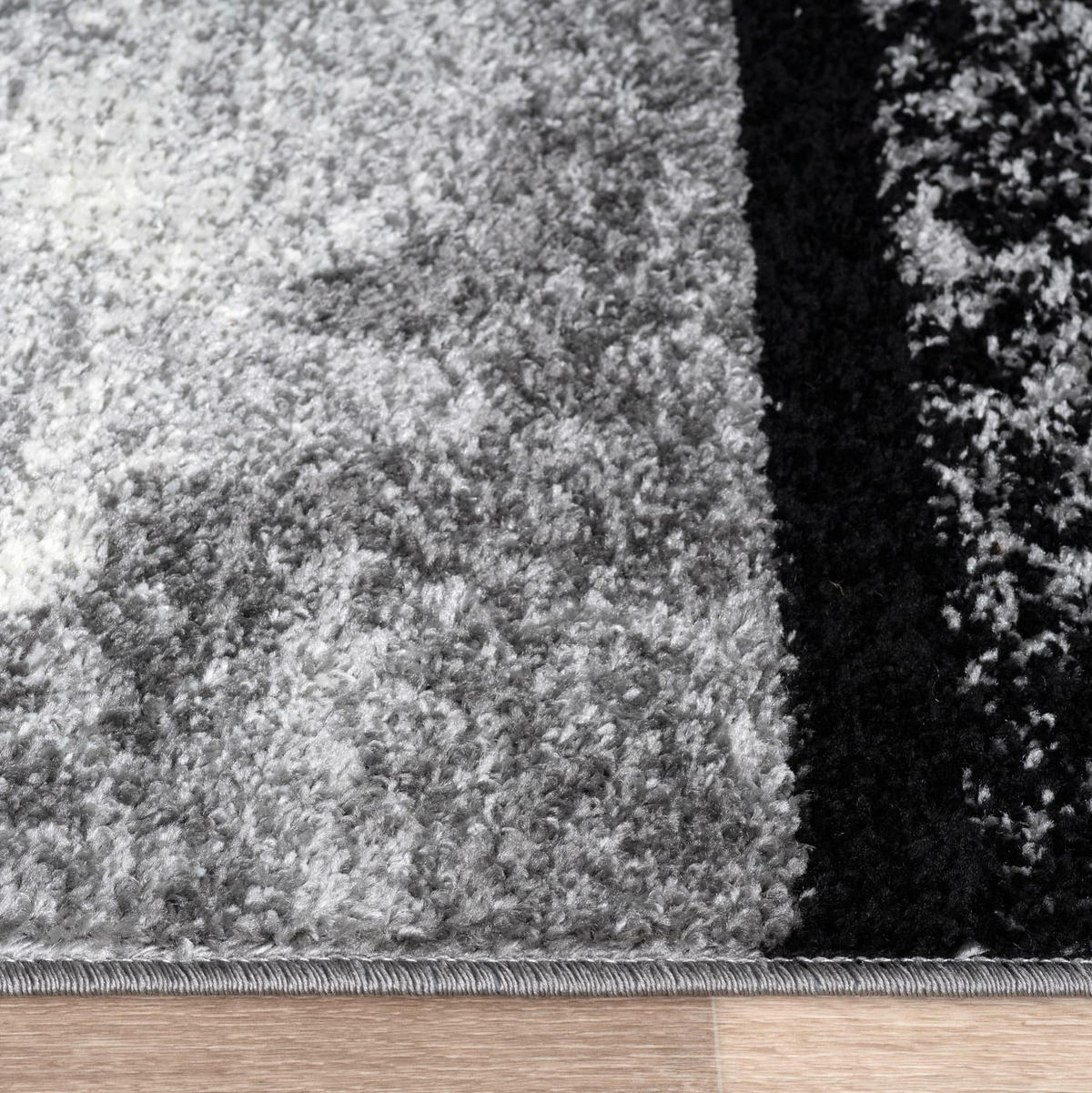 KURZFLORTEPPICH, geometrisch, Dunkelgrau, 140 x 200 cm - Dunkelgrau, Textil (140/200cm) - KADIMA DESIGN