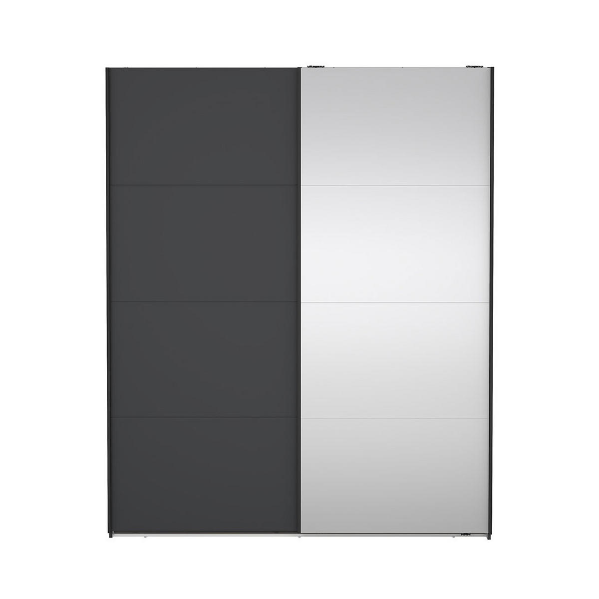 SCHIEBETÜRENSCHRANK, Bergamo, Grau, Holzwerkstoff, 179 x 67 x 221 cm - Grau, Holzwerkstoff (179/221/67cm) - ebuy24