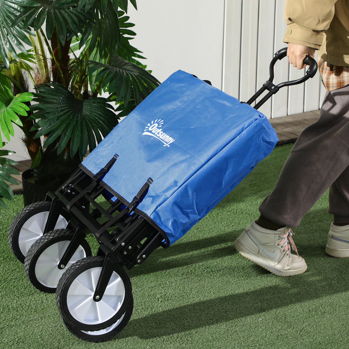BOLLERWAGEN klappbar 93x49x75 cm Oxford - Dunkelblau, Metall (93/100/49cm) - Fortuna Lai