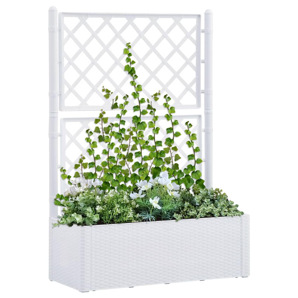 furnicato Garten-Hochbeet Weiß 43x142x100 cm