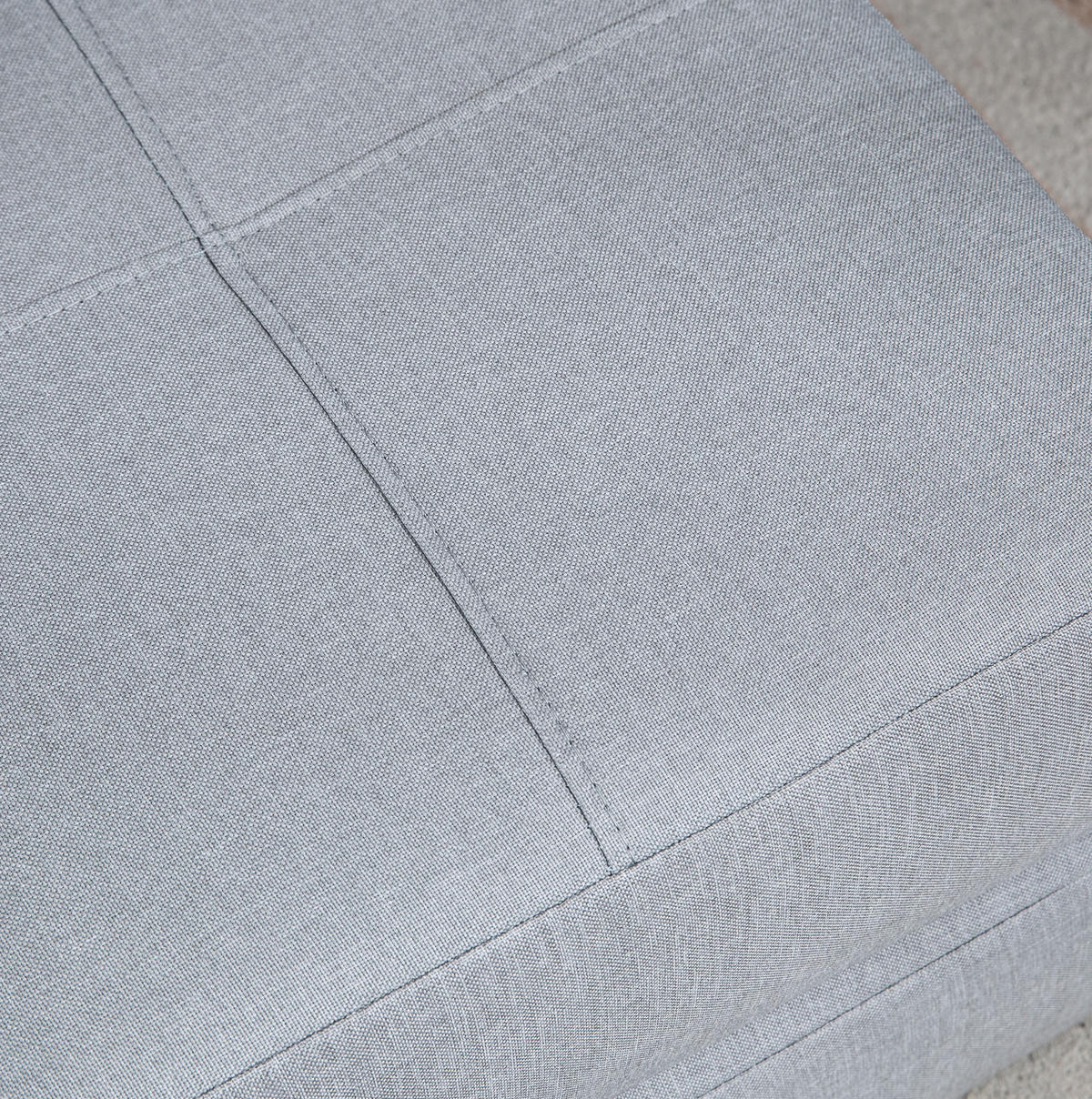 SCHLAFSESSEL 70/70/61 cm in Hellgrau mit Bettfunktion und Kissen - Hellgrau, Kunststoff (70/61/70cm) - BEAOK